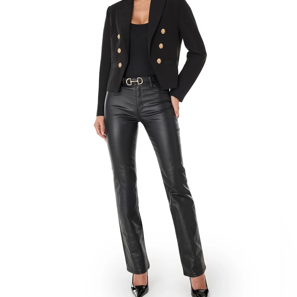 NWT ARIA FAUX LEATHER PANTS - BLACK sz 27 (US 4)